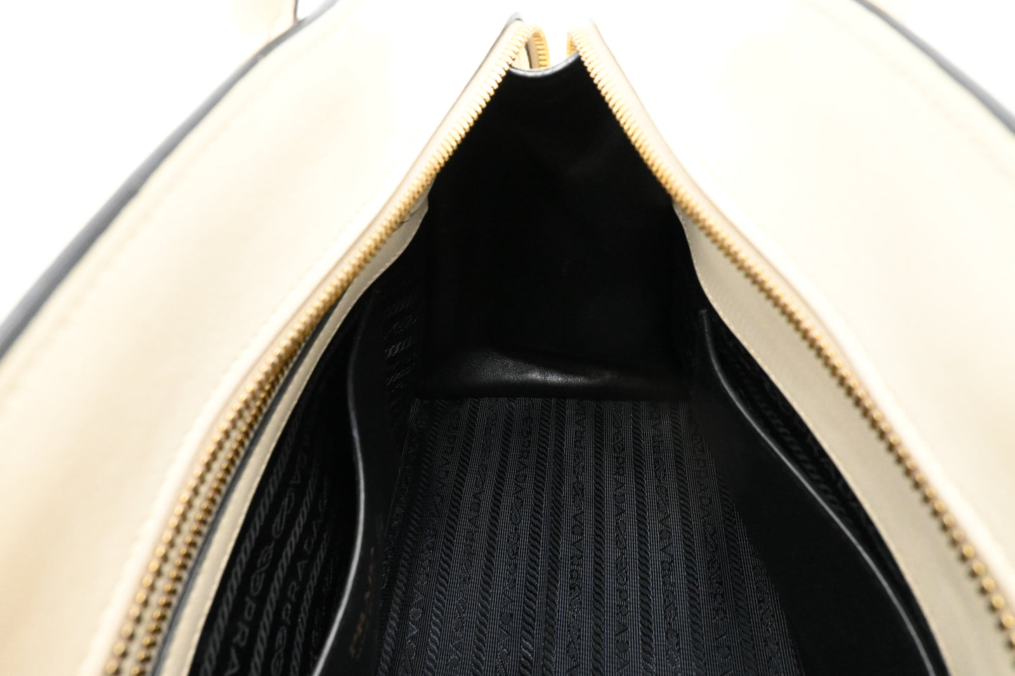 Prada Handbag in White Saffiano Leather