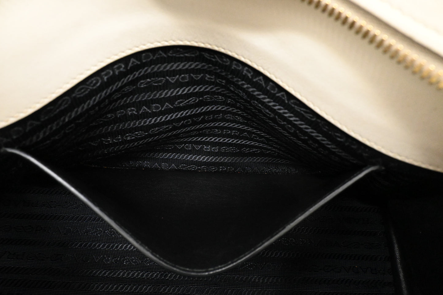 Prada Handbag in White Saffiano Leather
