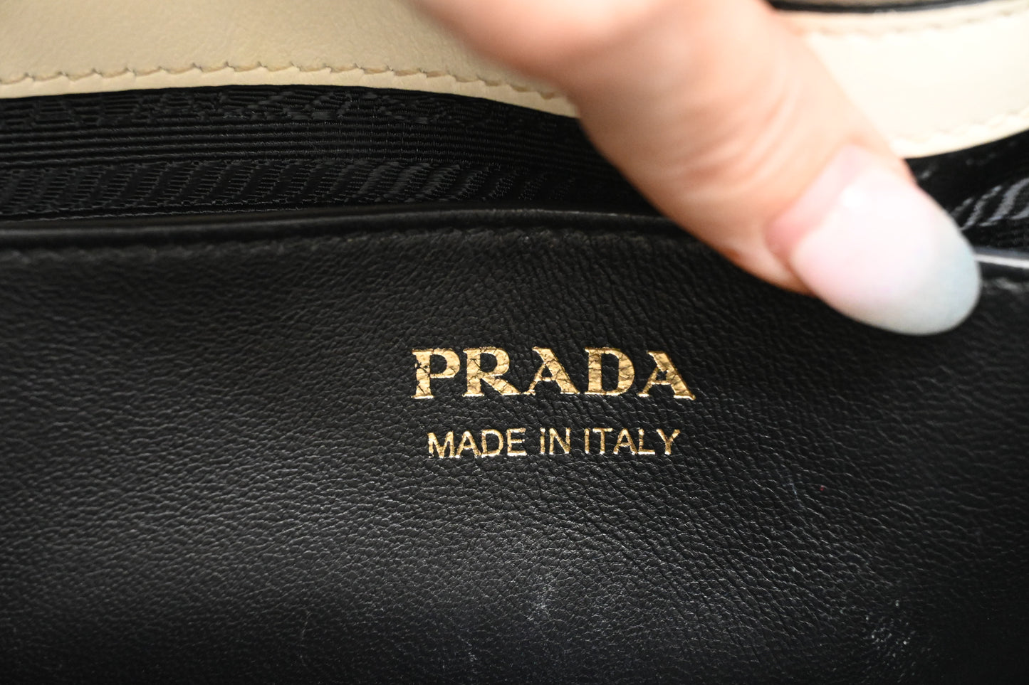 Prada Handbag in White Saffiano Leather