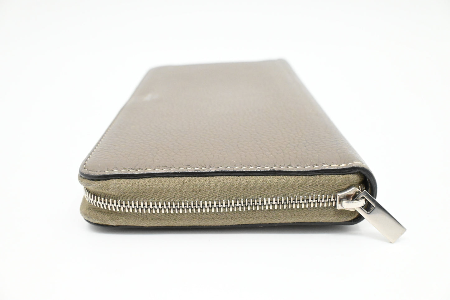 Celine Long Zippy Wallet in Beige Leather