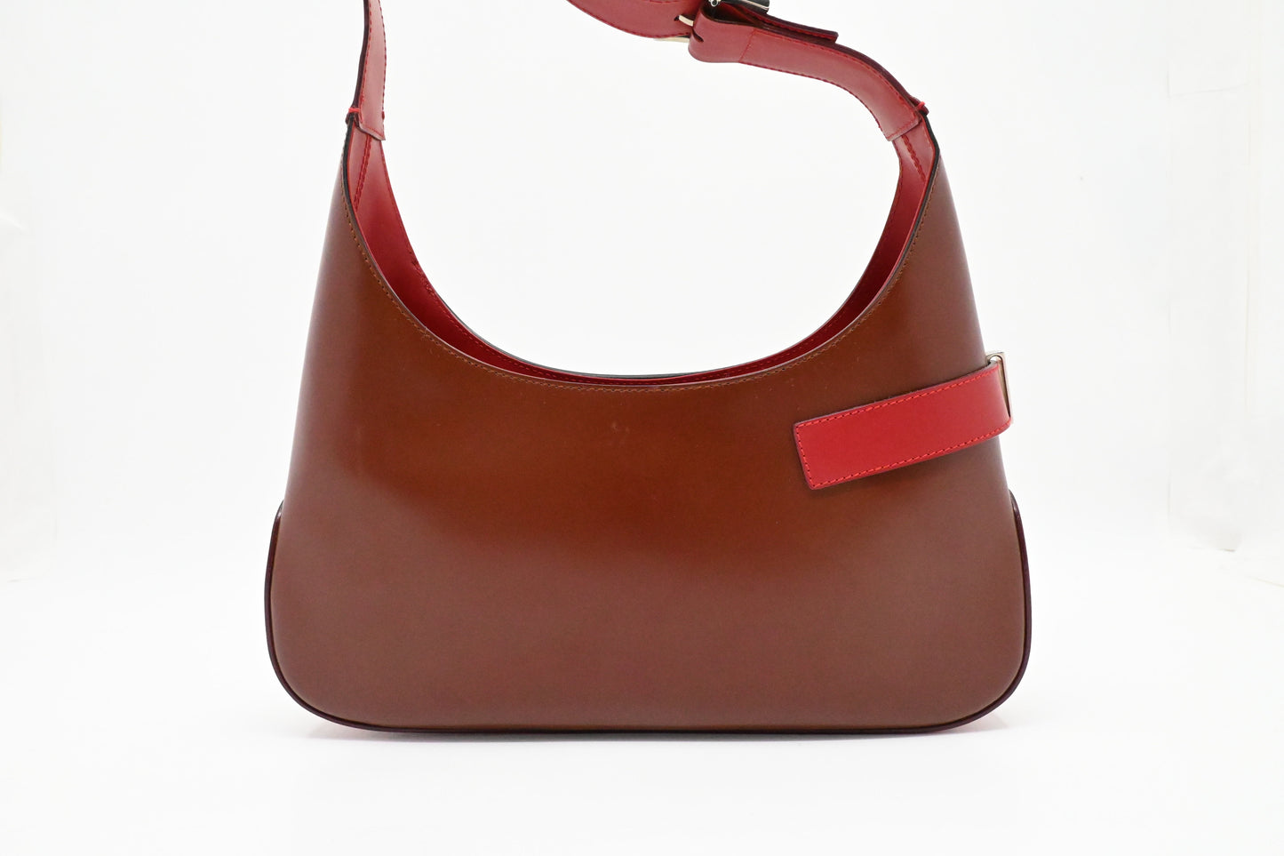 Ferragamo Hobo Bag in Bordeaux and Red Leather