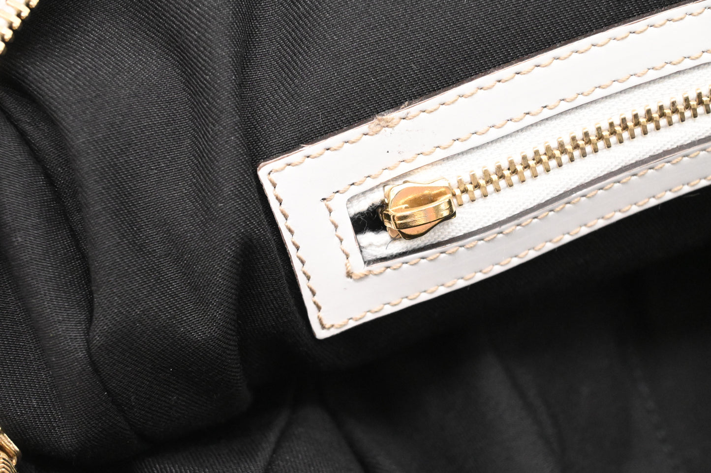 Gucci Britt Boston Bag in White Coated Canvas