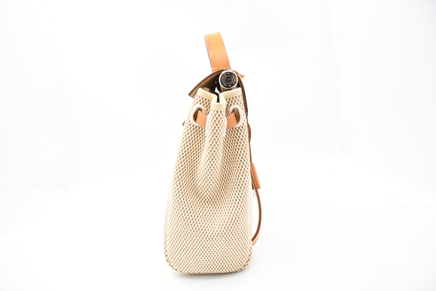 Hermes Herbag Backpack in Beige Canvas