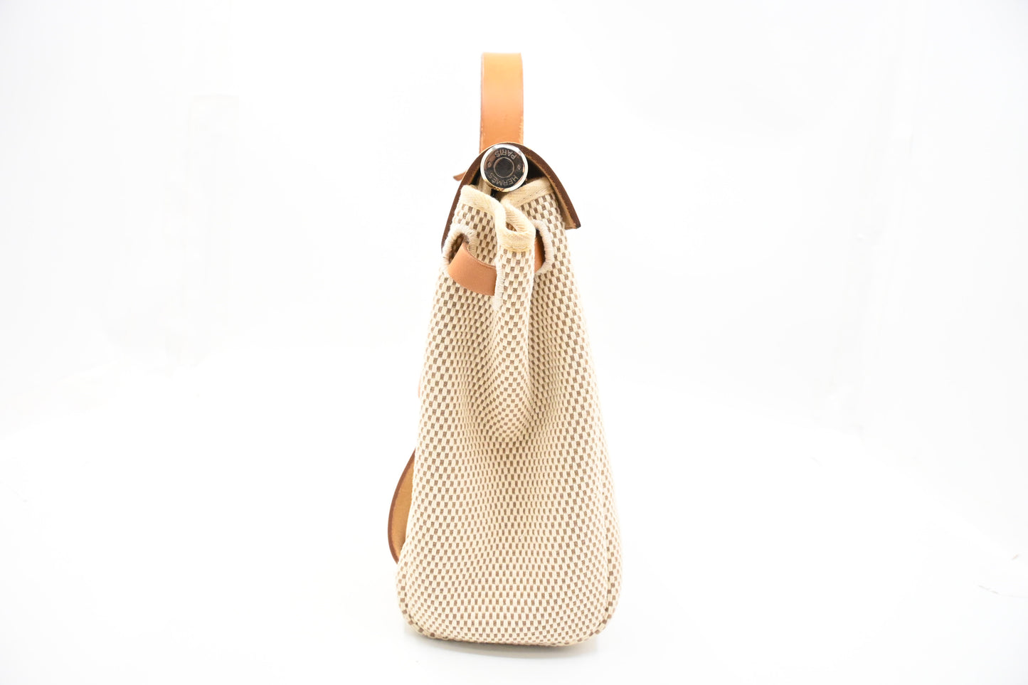 Hermes Herbag Backpack in Beige Canvas