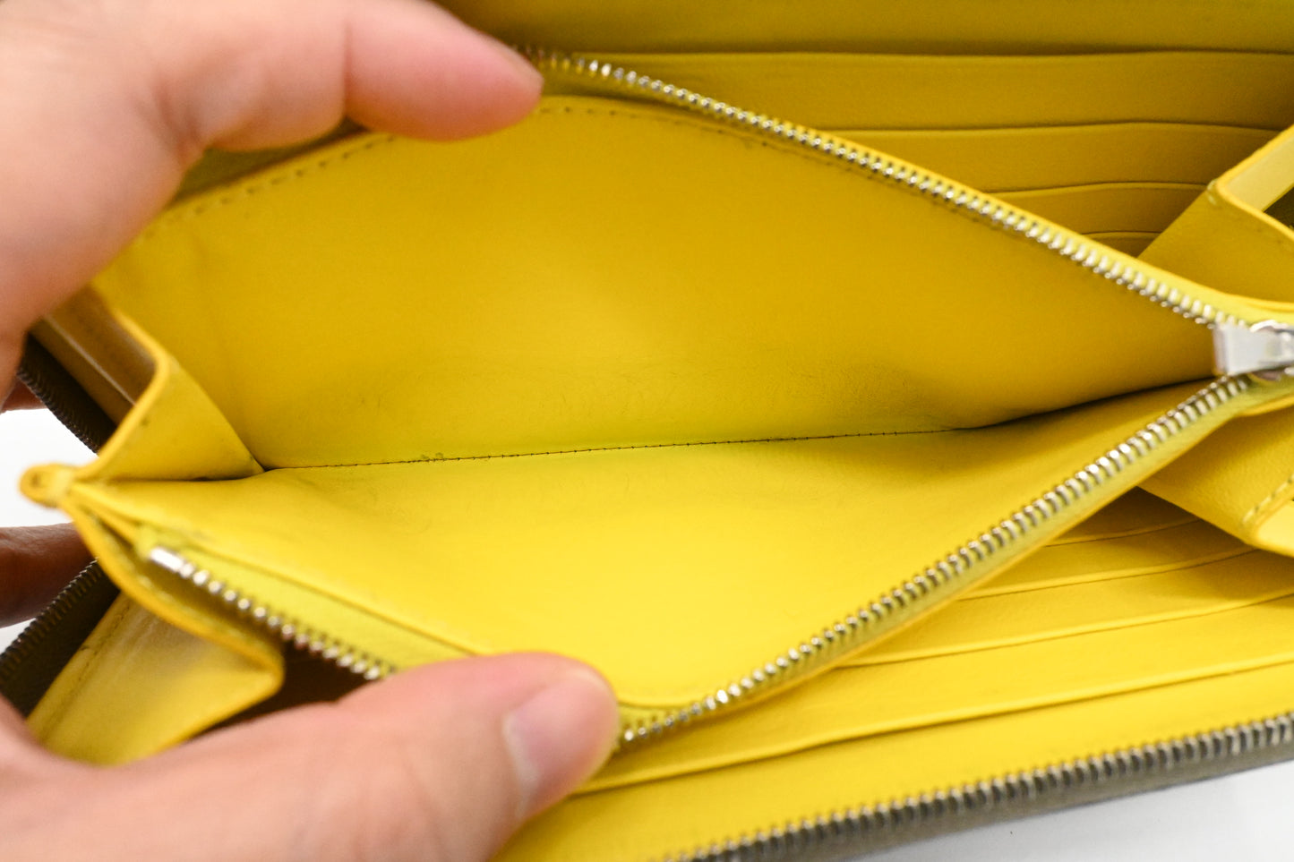 Celine Long Zippy Wallet in Beige Leather