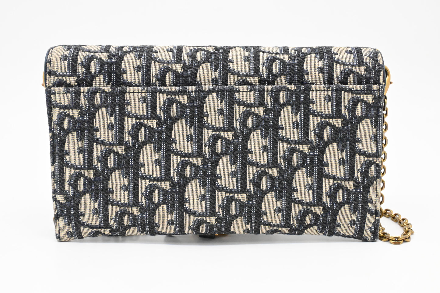 Dior Saddle Wallet on Chain in Oblique Canvas