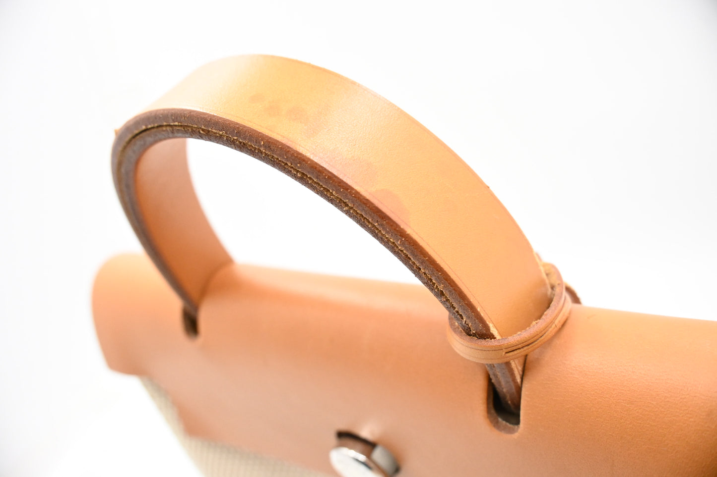 Hermes Herbag Backpack in Beige Canvas