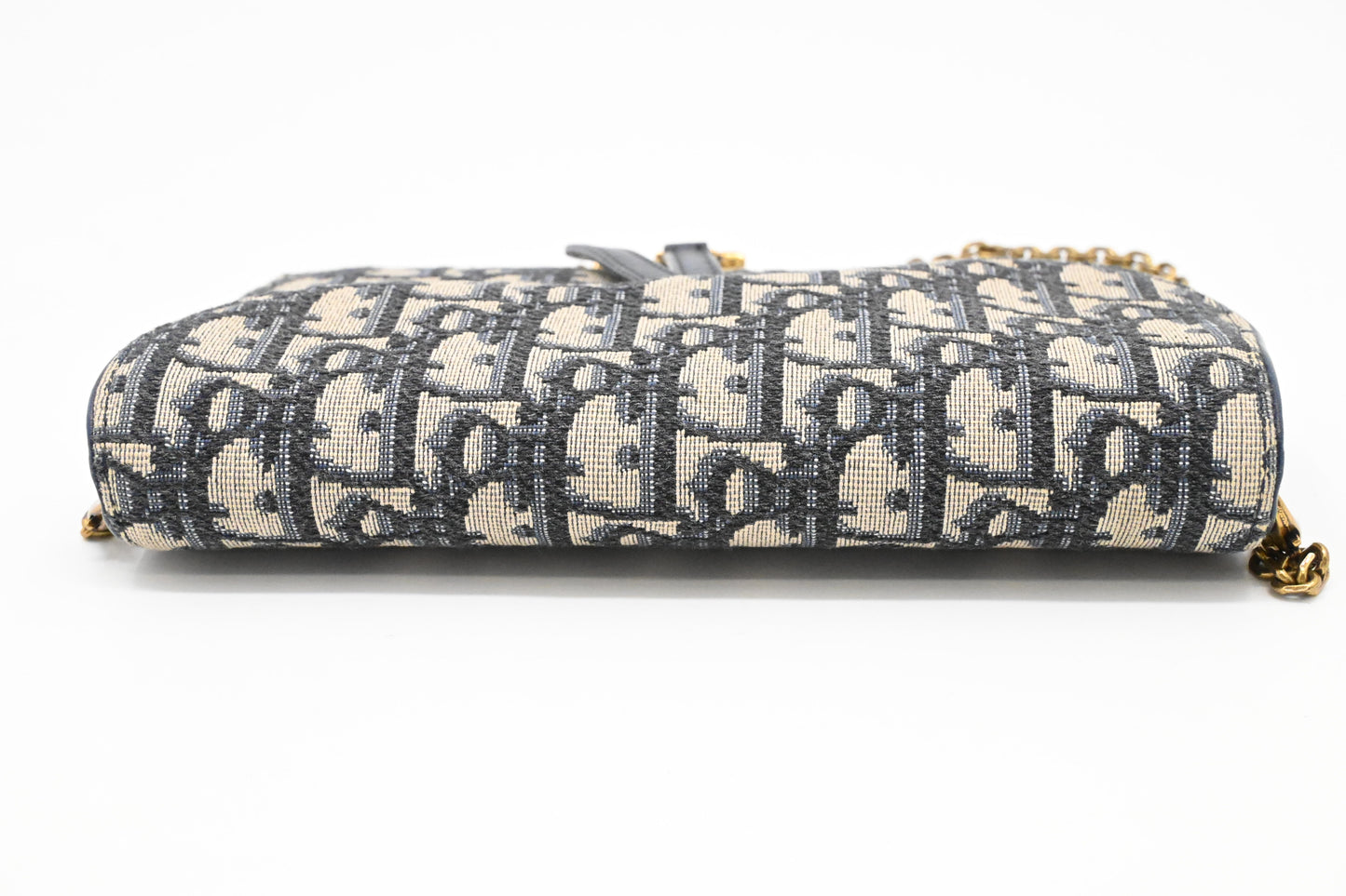 Dior Saddle Wallet on Chain in Oblique Canvas
