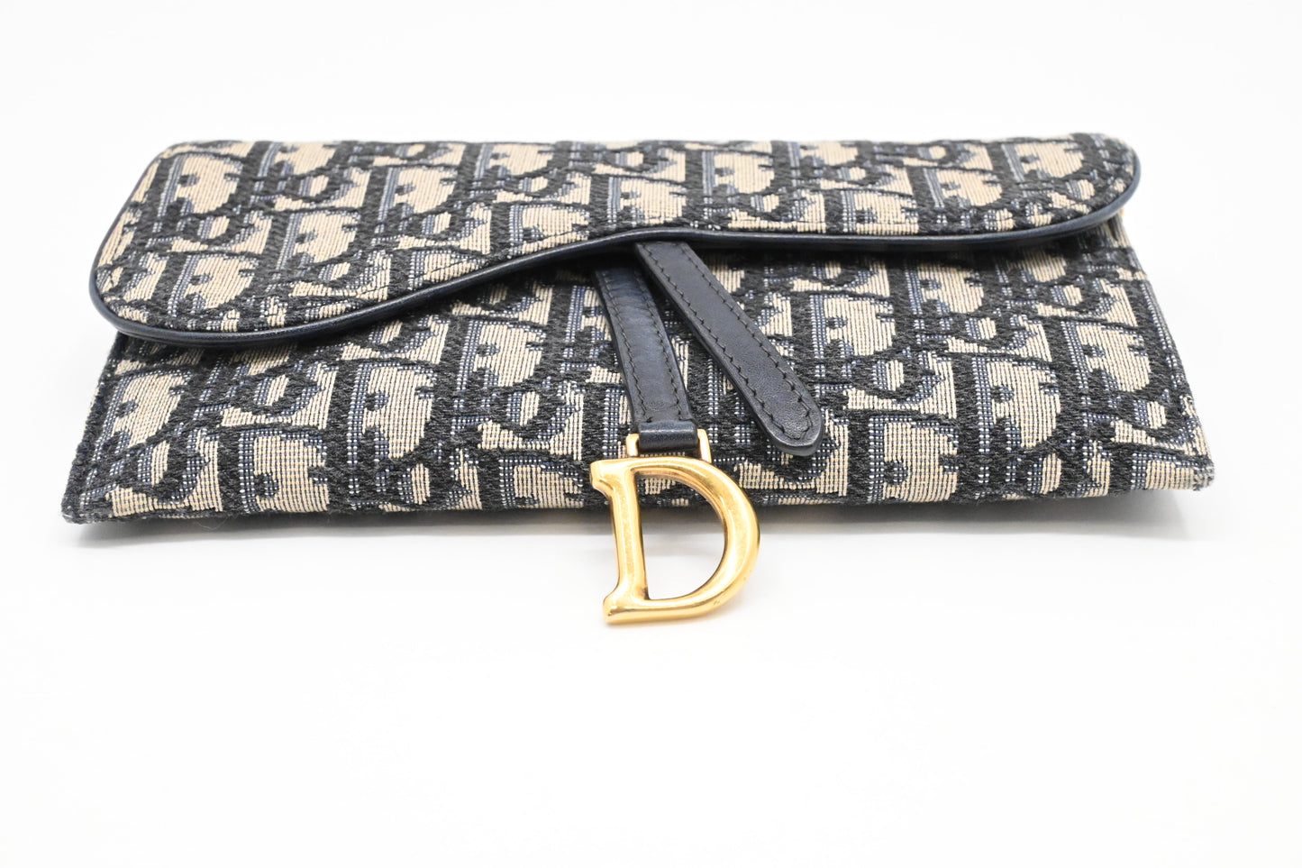 Dior Saddle Wallet on Chain in Oblique Canvas