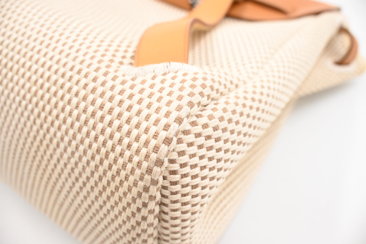 Hermes Herbag Backpack in Beige Canvas