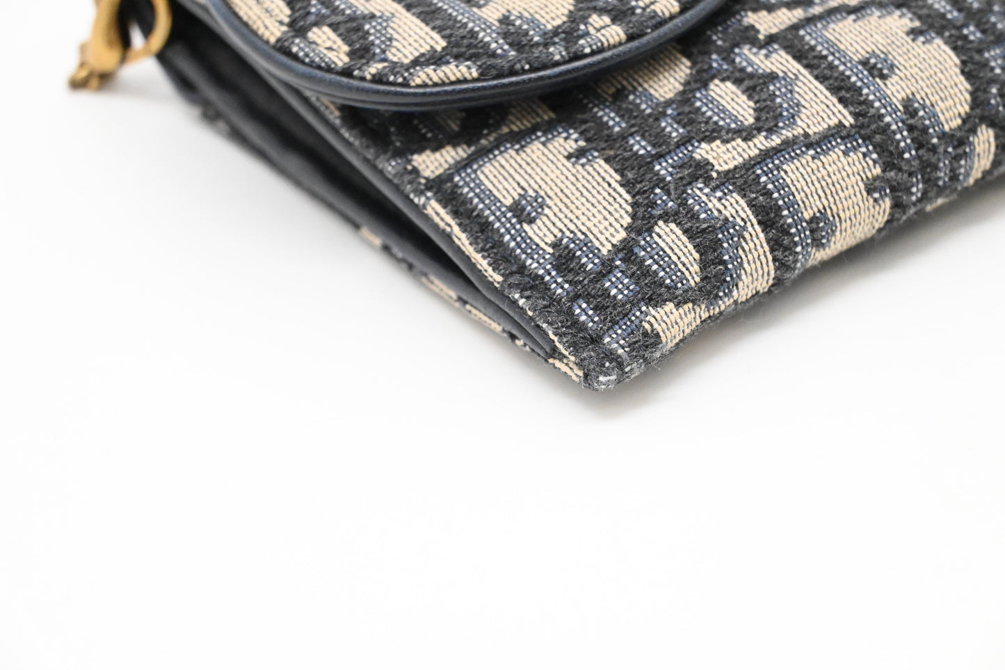 Dior Saddle Wallet on Chain in Oblique Canvas