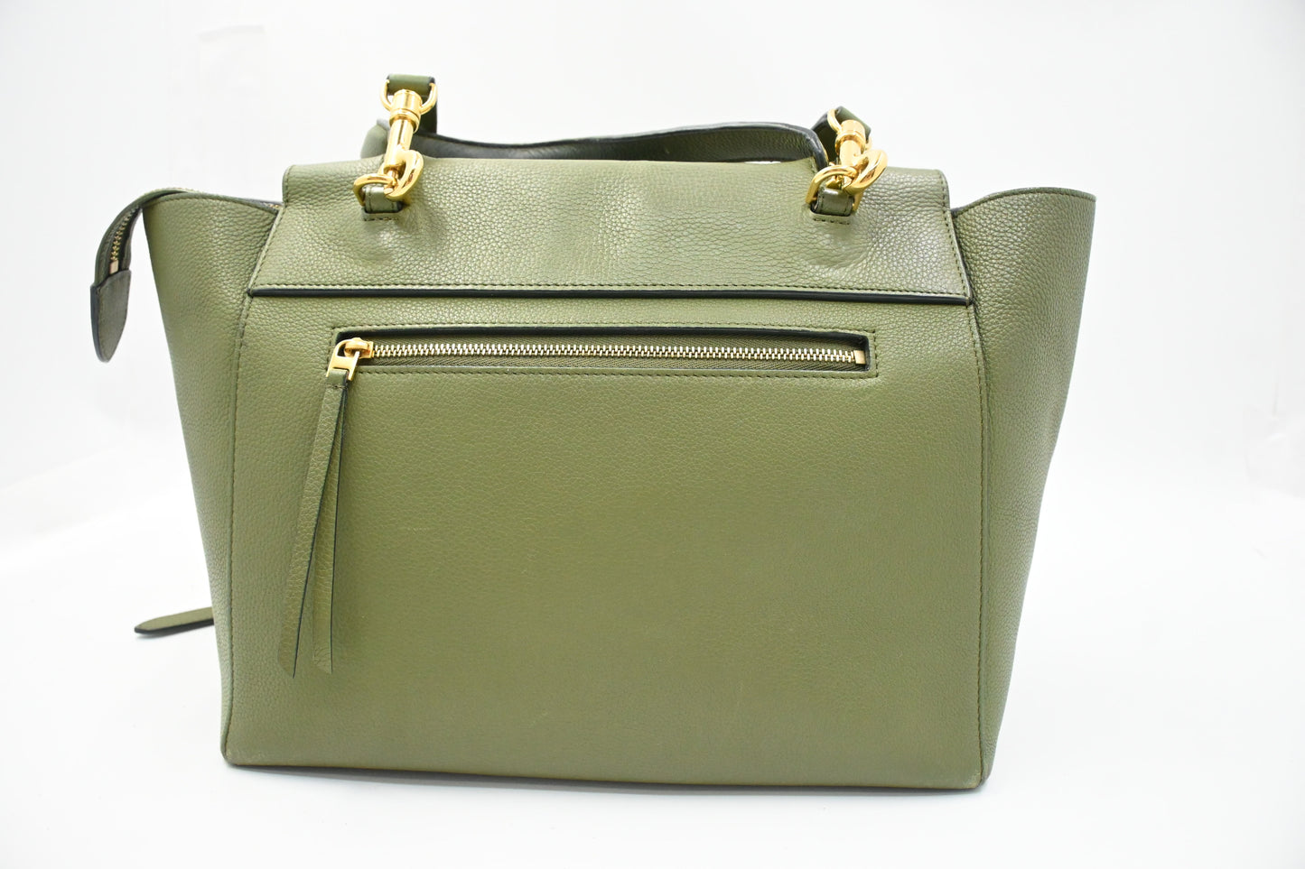 Celine Micro Belt Bag in Olive Green Leather