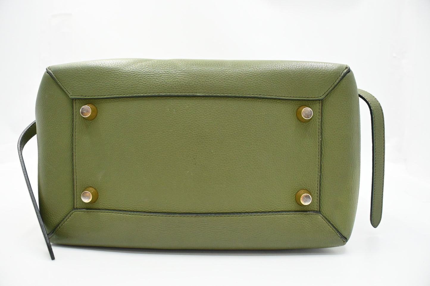 Celine Micro Belt Bag in Olive Green Leather