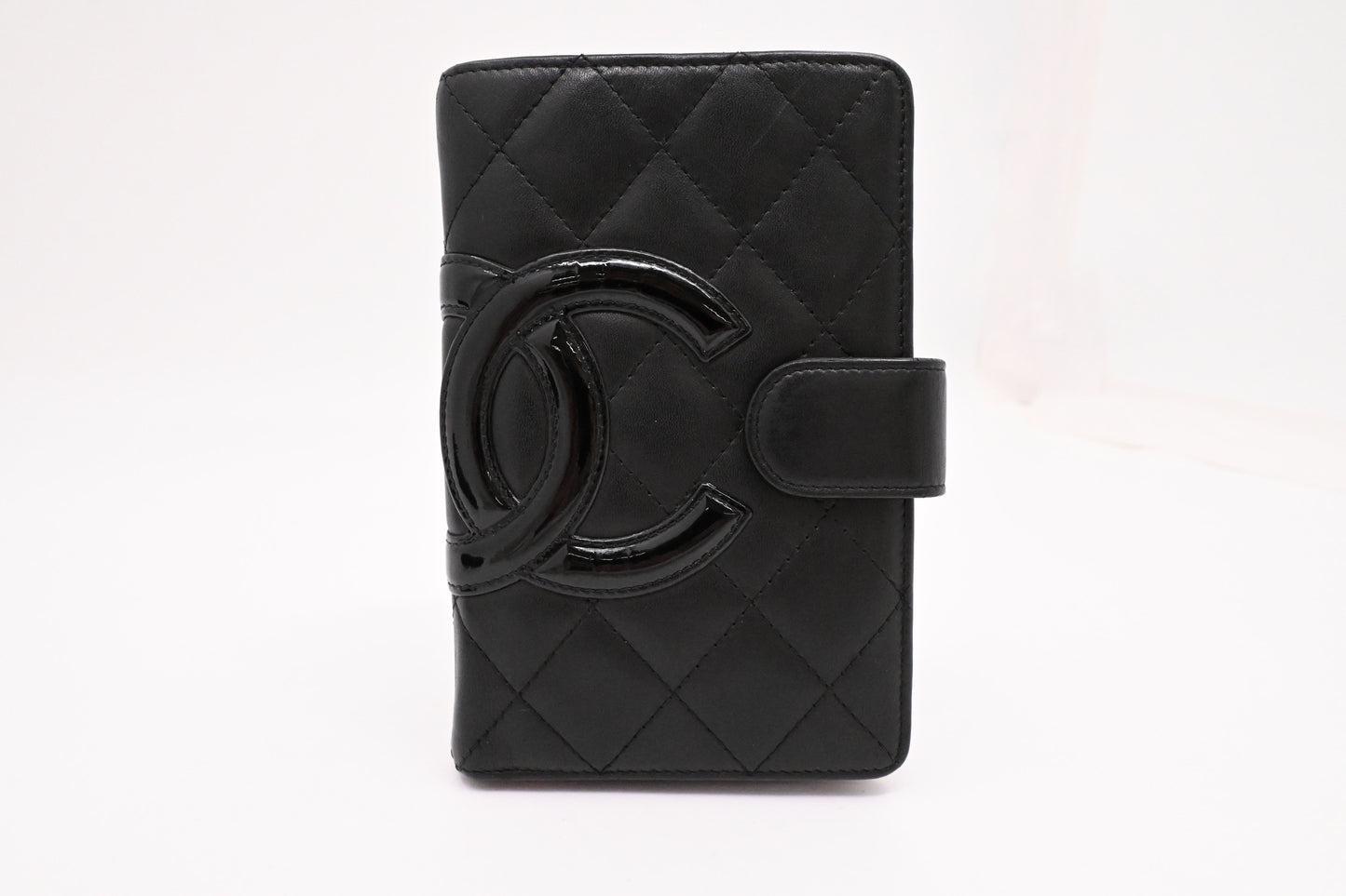 Chanel Cambon Wallet in Black Matelassé Leather