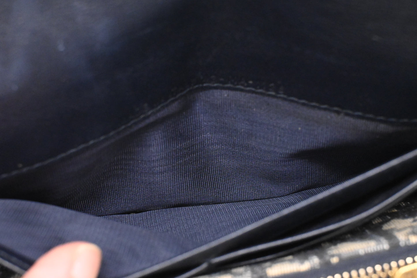 Dior Saddle Wallet on Chain in Oblique Canvas