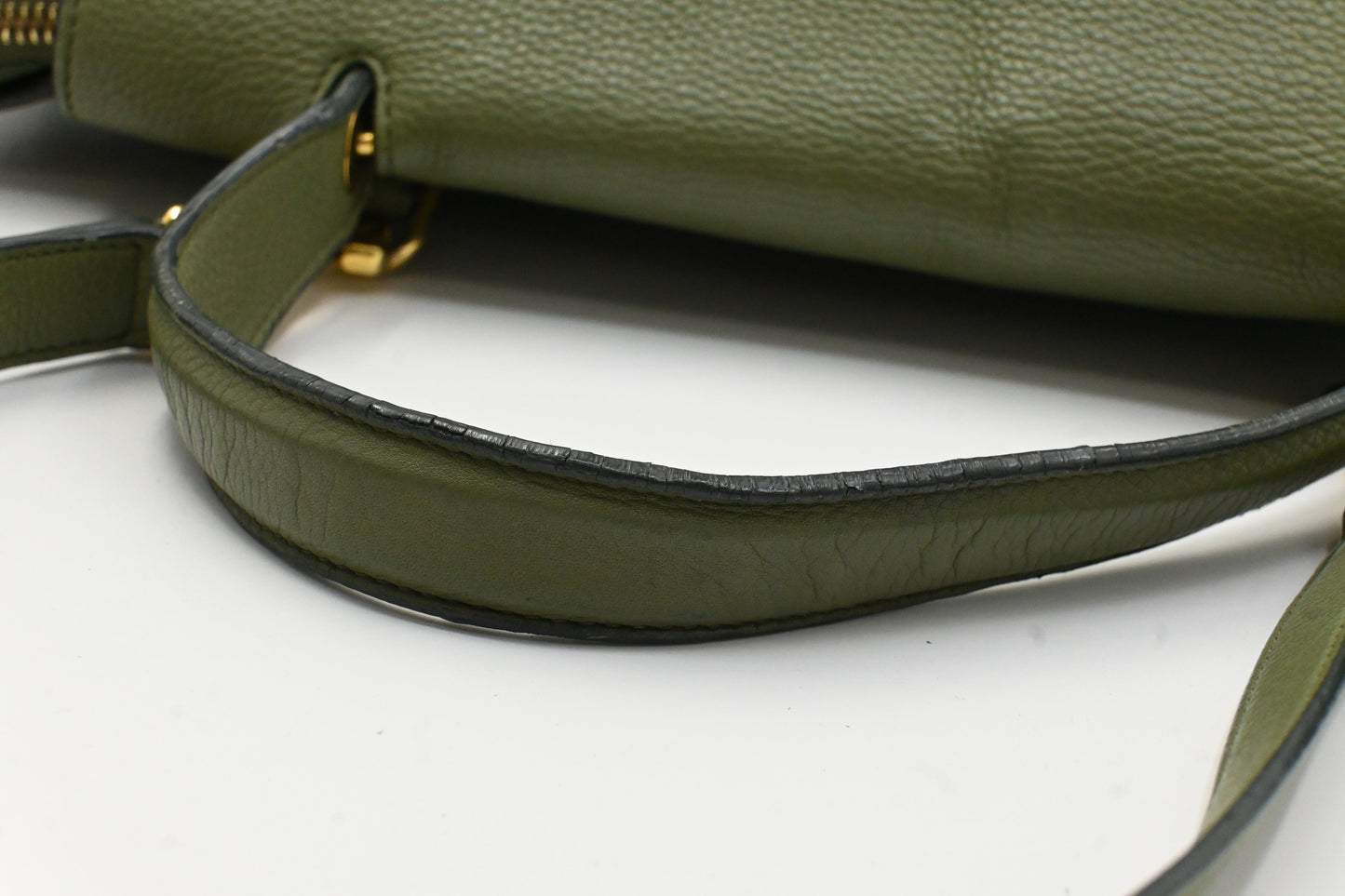Celine Micro Belt Bag in Olive Green Leather