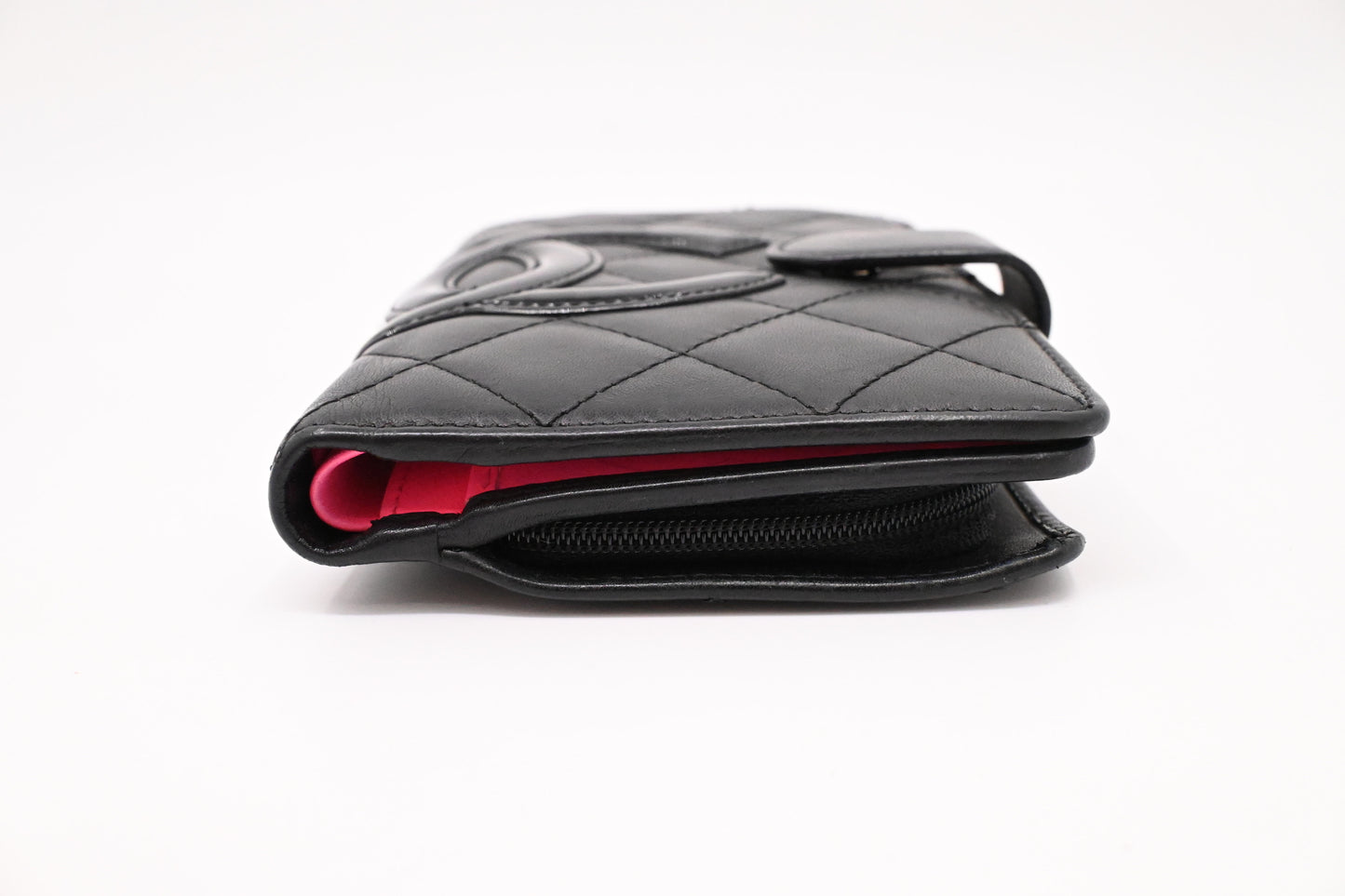 Chanel Cambon Wallet in Black Matelassé Leather