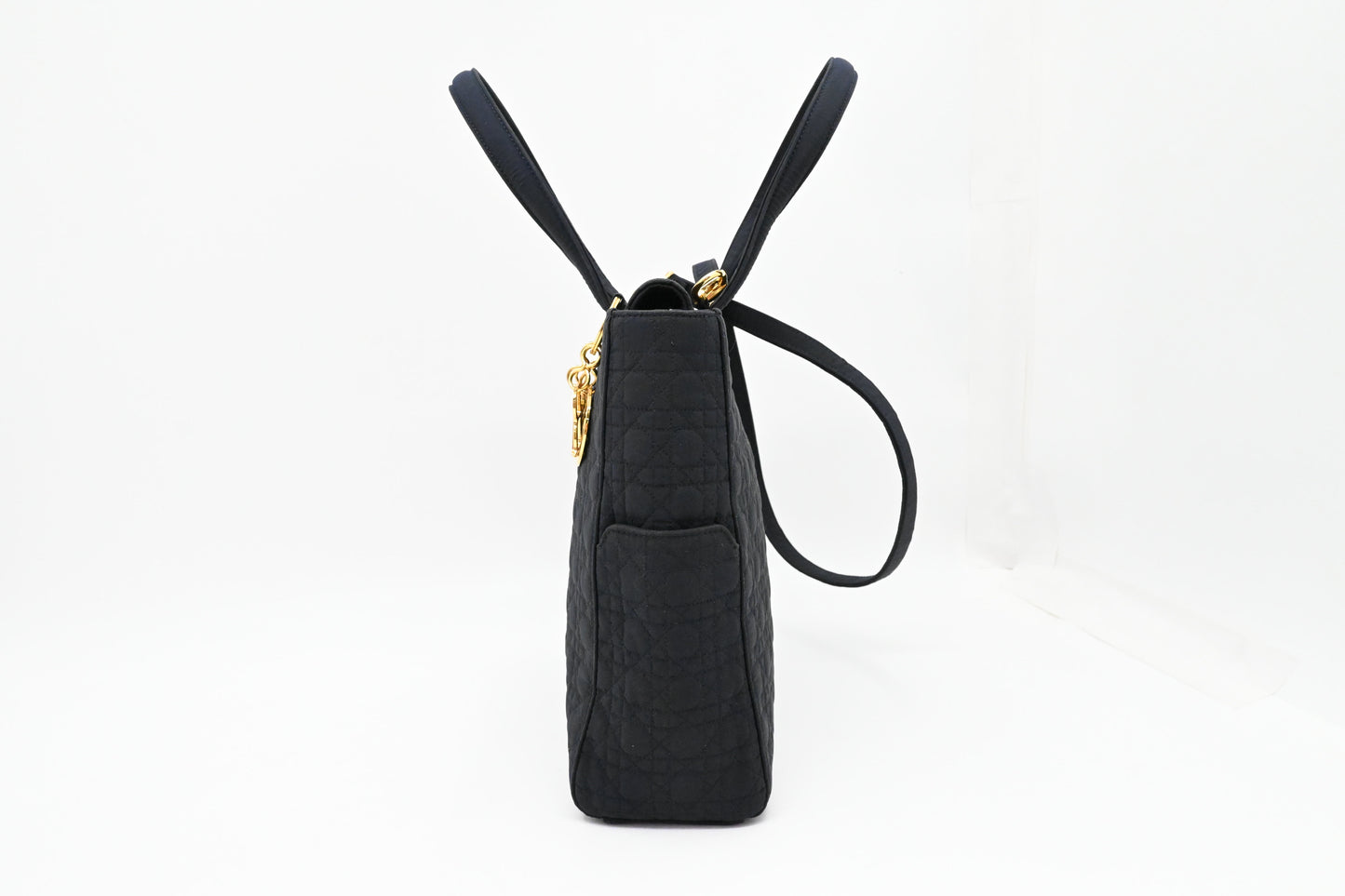 Dior 2way Bag in Dark Navy Blue Cannage Canvas