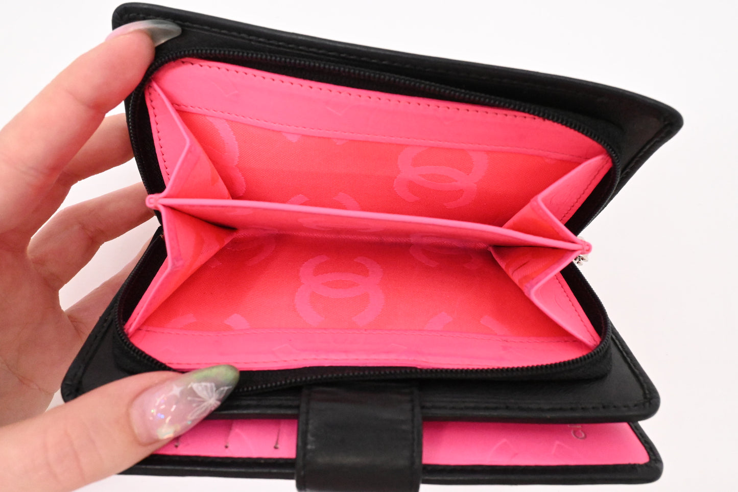 Chanel Cambon Wallet in Black Matelassé Leather