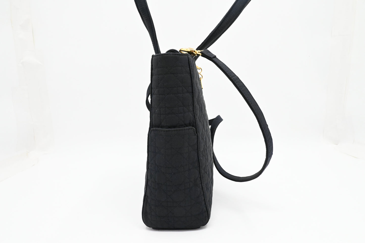 Dior 2way Bag in Dark Navy Blue Cannage Canvas