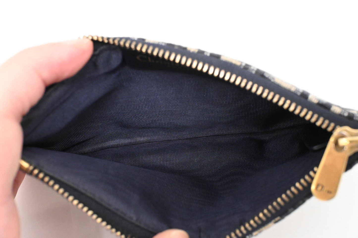 Dior Saddle Wallet on Chain in Oblique Canvas