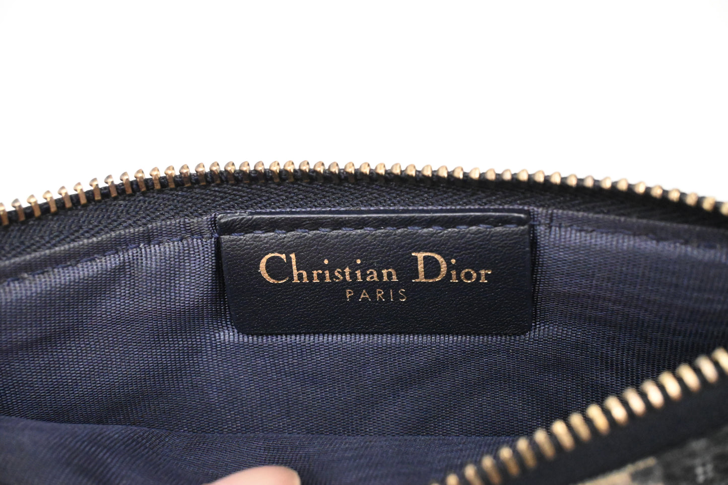 Dior Saddle Wallet on Chain in Oblique Canvas