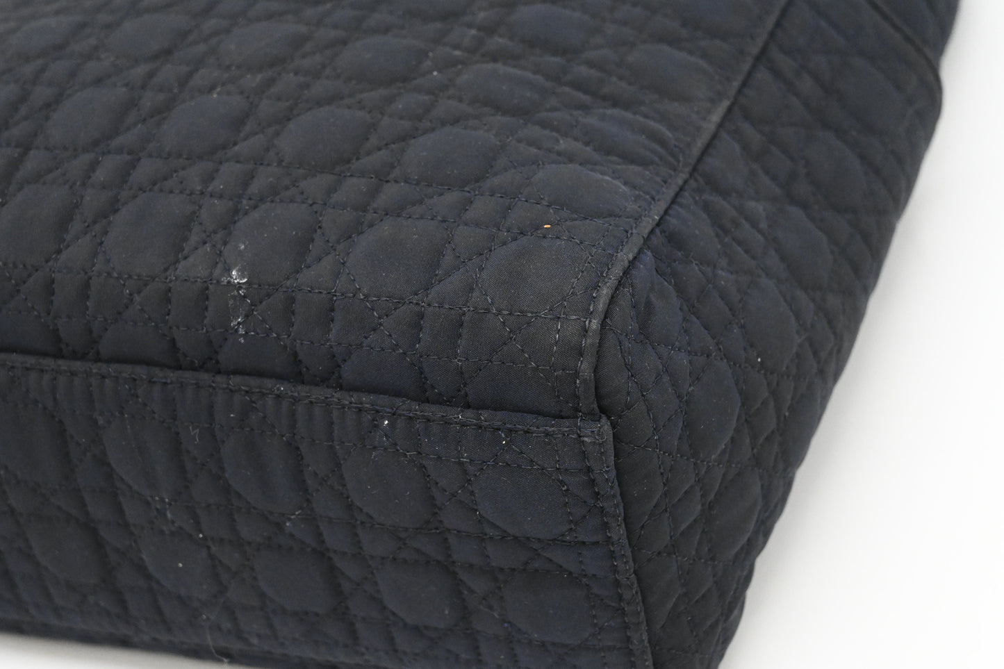 Dior 2way Bag in Dark Navy Blue Cannage Canvas