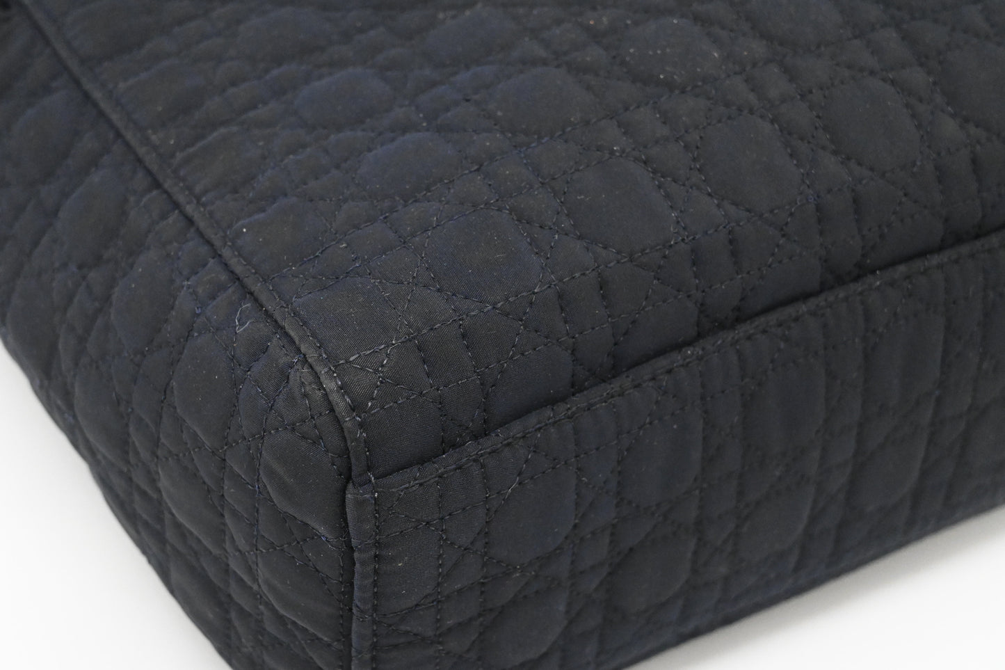 Dior 2way Bag in Dark Navy Blue Cannage Canvas
