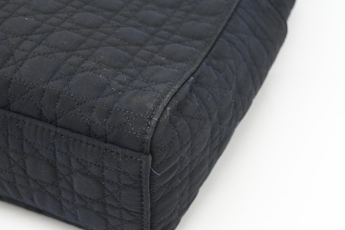 Dior 2way Bag in Dark Navy Blue Cannage Canvas