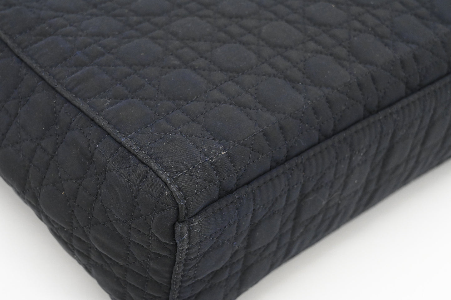 Dior 2way Bag in Dark Navy Blue Cannage Canvas