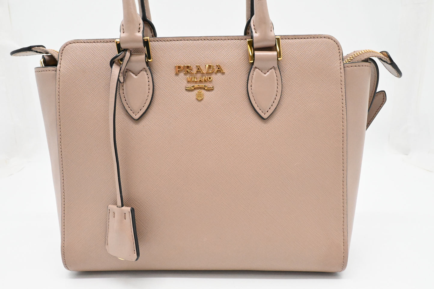 Prada 2way Bag in Light Pink Saffiano Leather