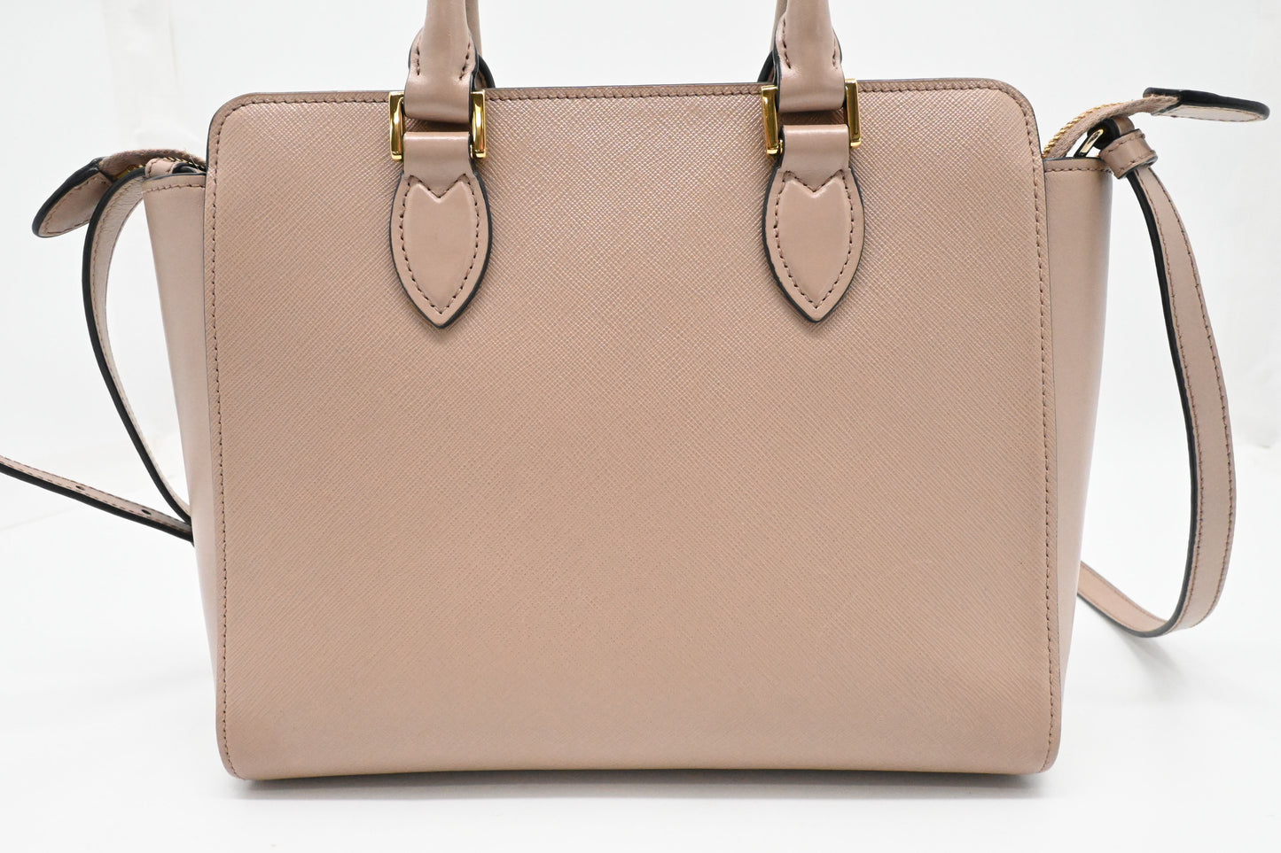 Prada 2way Bag in Light Pink Saffiano Leather