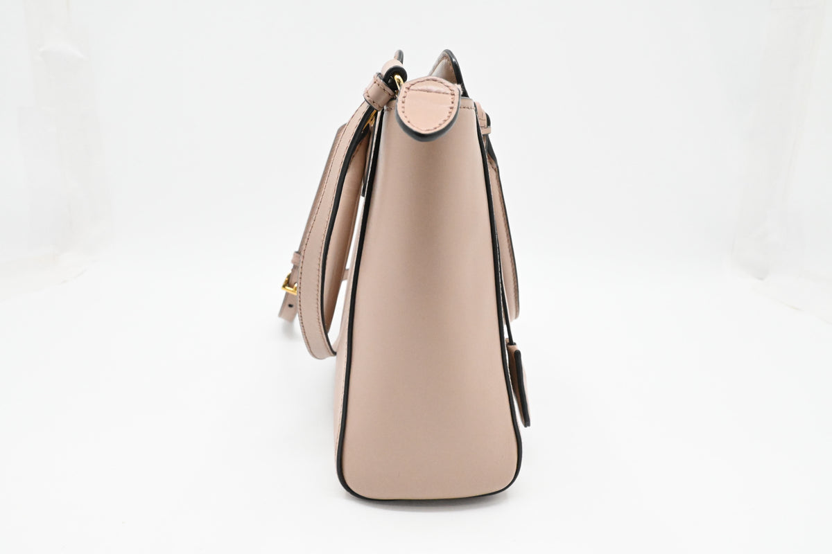Prada 2way Bag in Light Pink Saffiano Leather