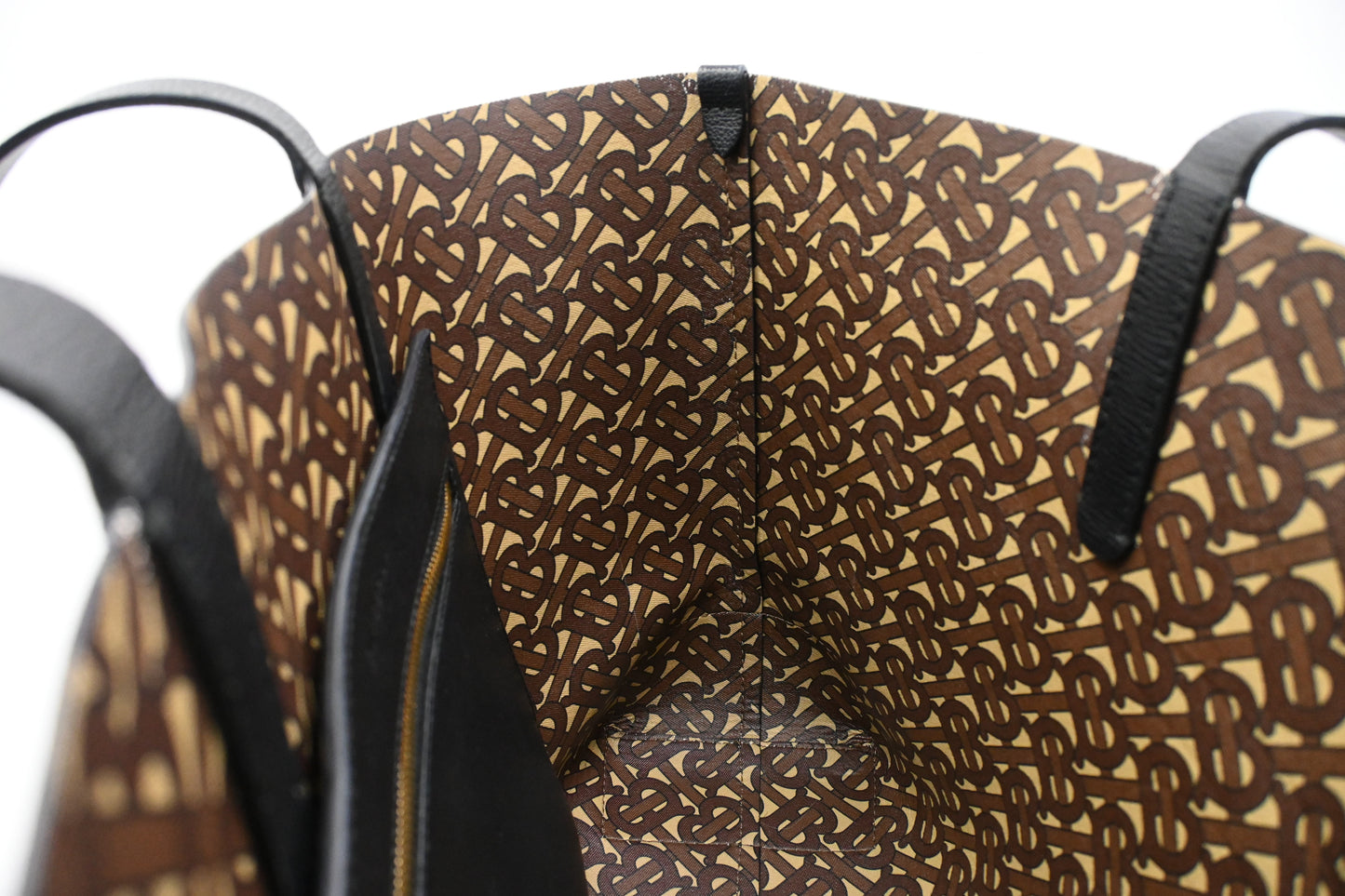 Burberry Medium Embossed Tote in Black Leather