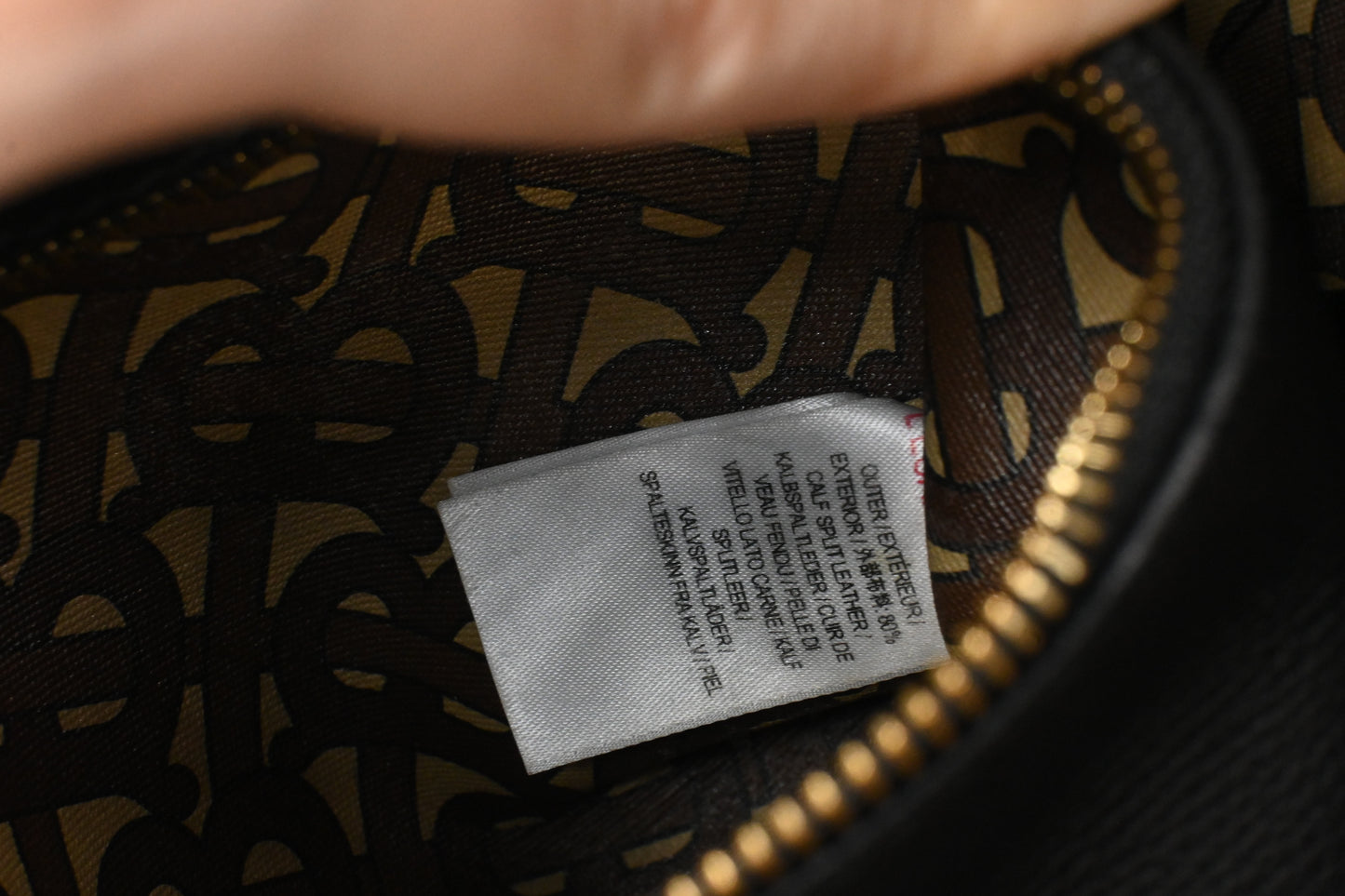 Burberry Medium Embossed Tote in Black Leather