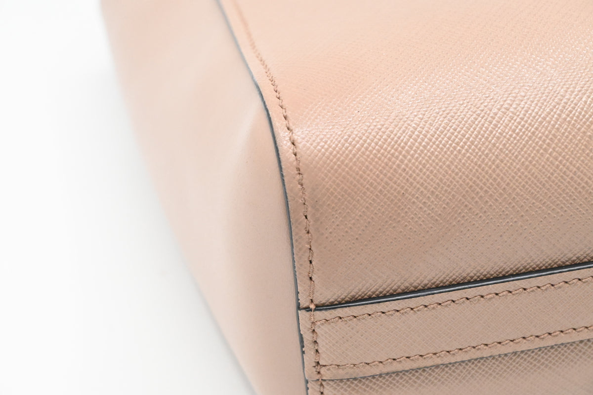 Prada 2way Bag in Light Pink Saffiano Leather