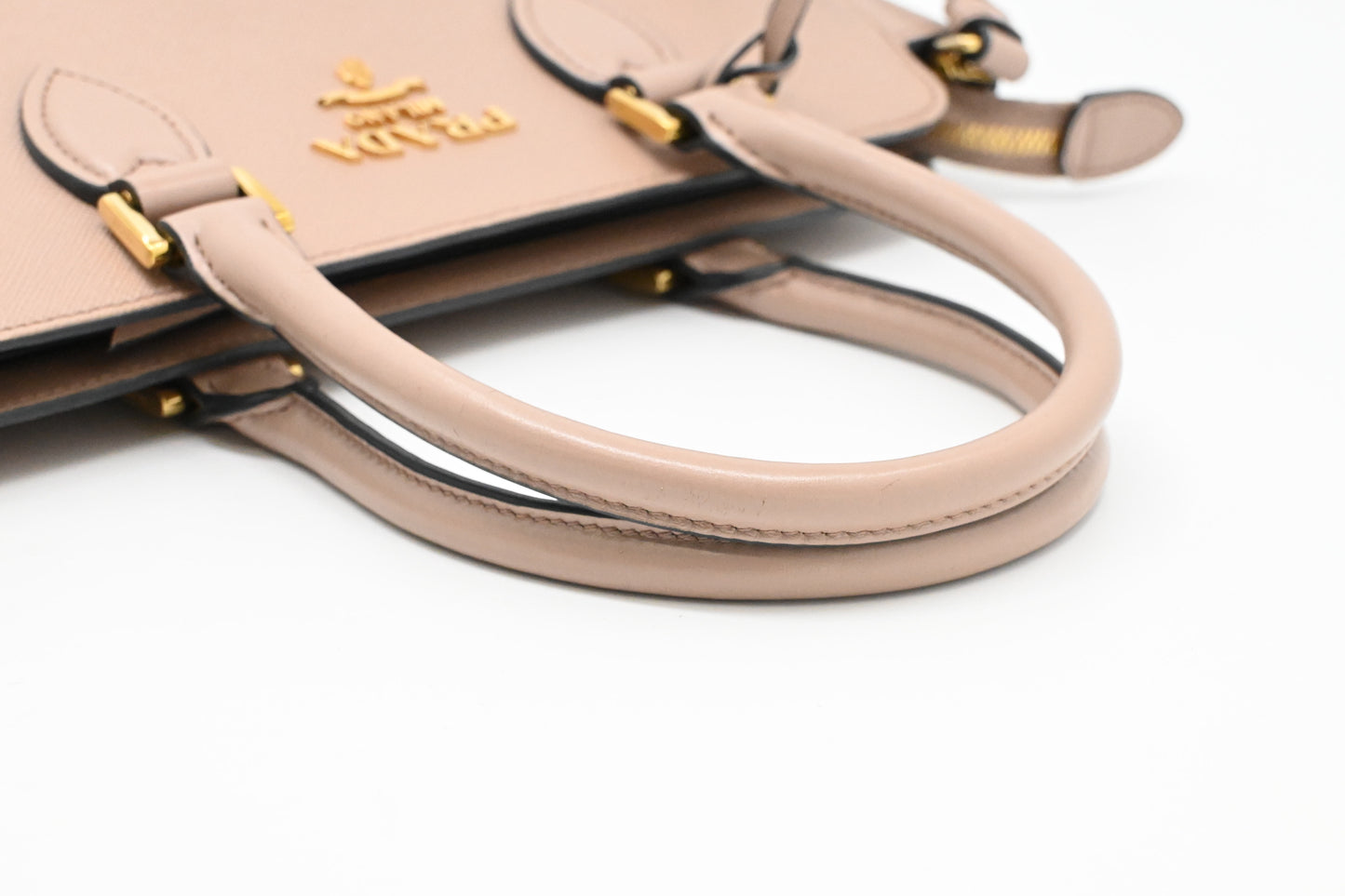 Prada 2way Bag in Light Pink Saffiano Leather