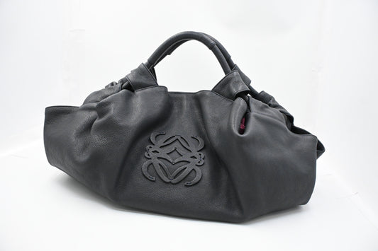 Loewe Nappa Aire Shoulder Bag in Grey Blue Leather