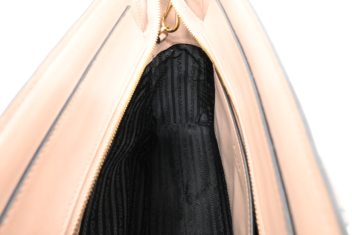 Prada 2way Bag in Light Pink Saffiano Leather