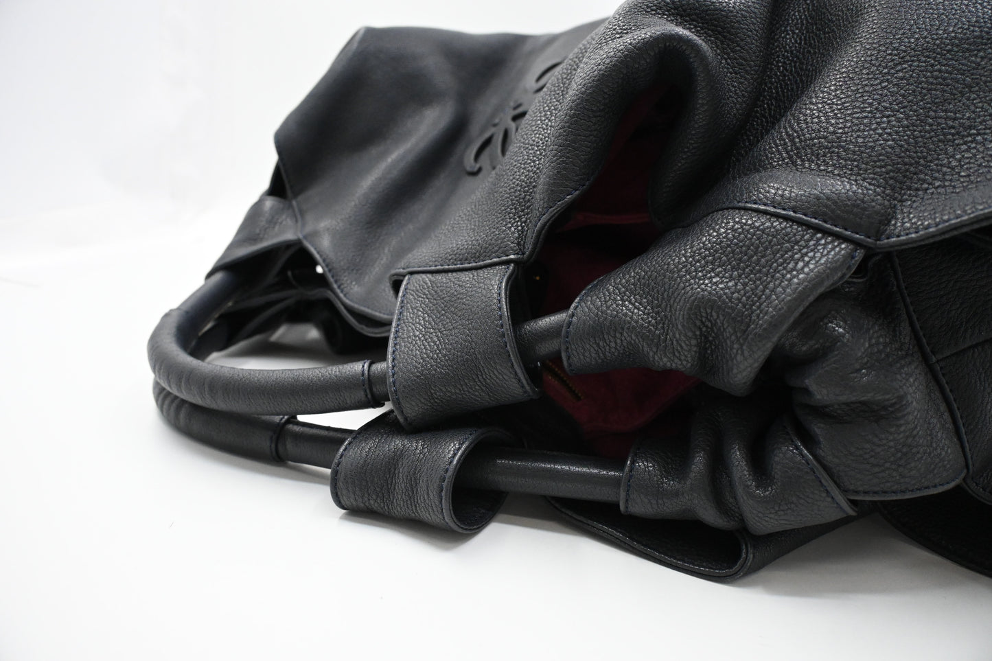 Loewe Nappa Aire Shoulder Bag in Grey Blue Leather