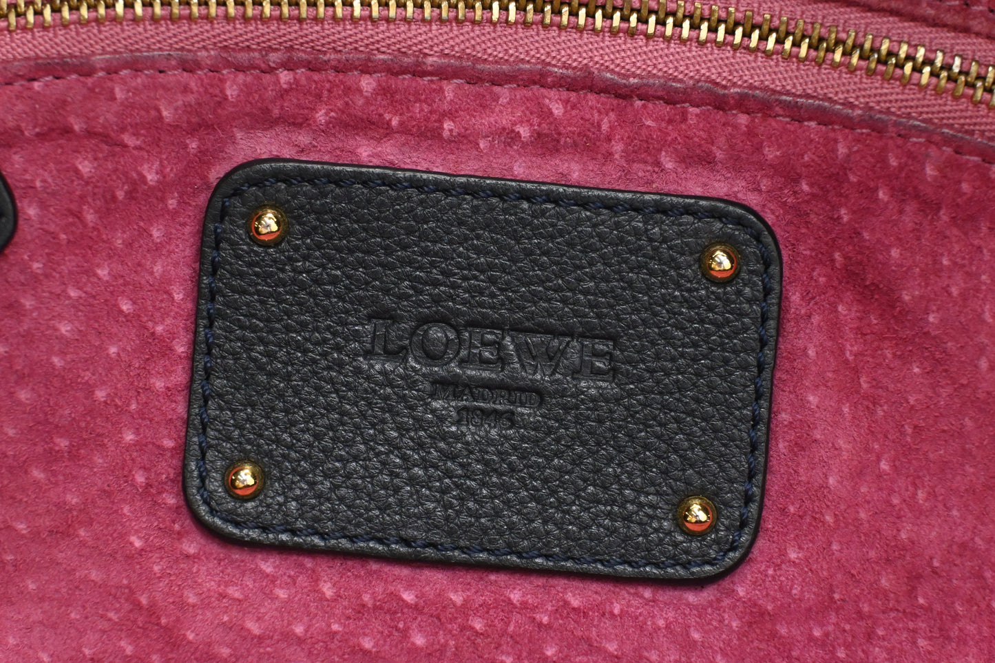 Loewe Nappa Aire Shoulder Bag in Grey Blue Leather