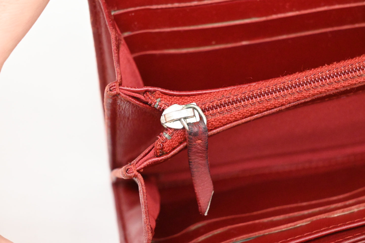 Chanel Camelia Long Wallet in Red Leather