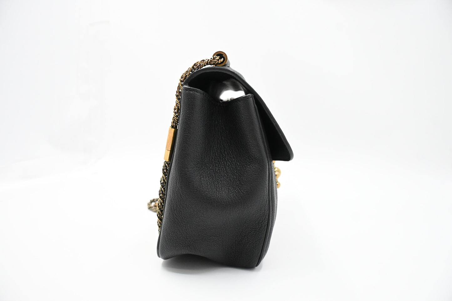 Chloe Elsie Shoulder Bag in Black Leather