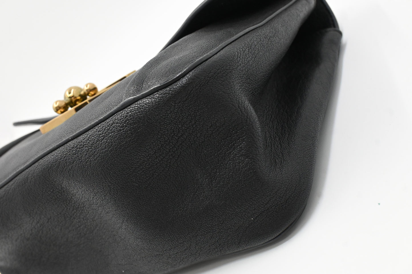 Chloe Elsie Shoulder Bag in Black Leather