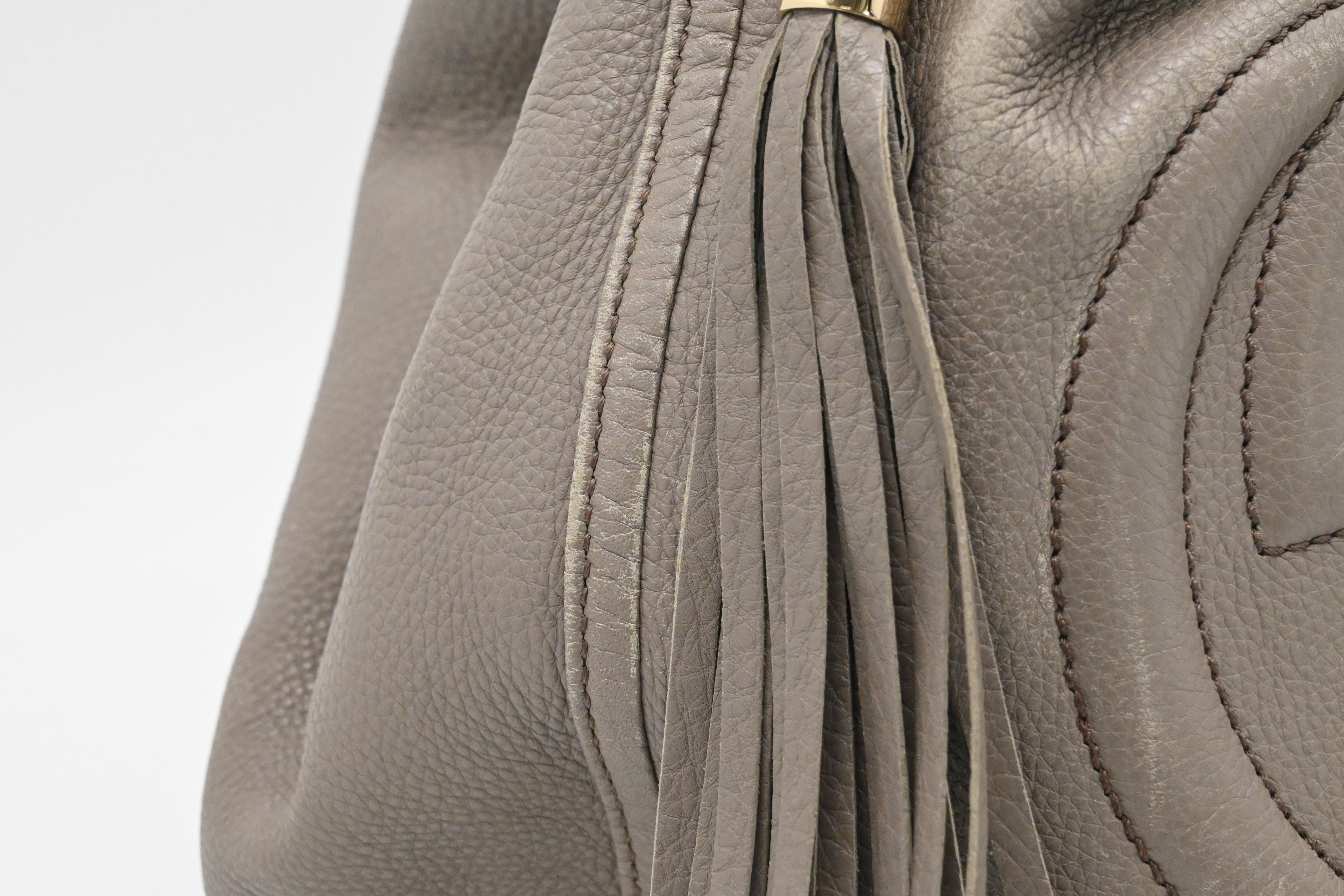 Gucci Soho Tote in Greige Leather – Weekly Lux Drop