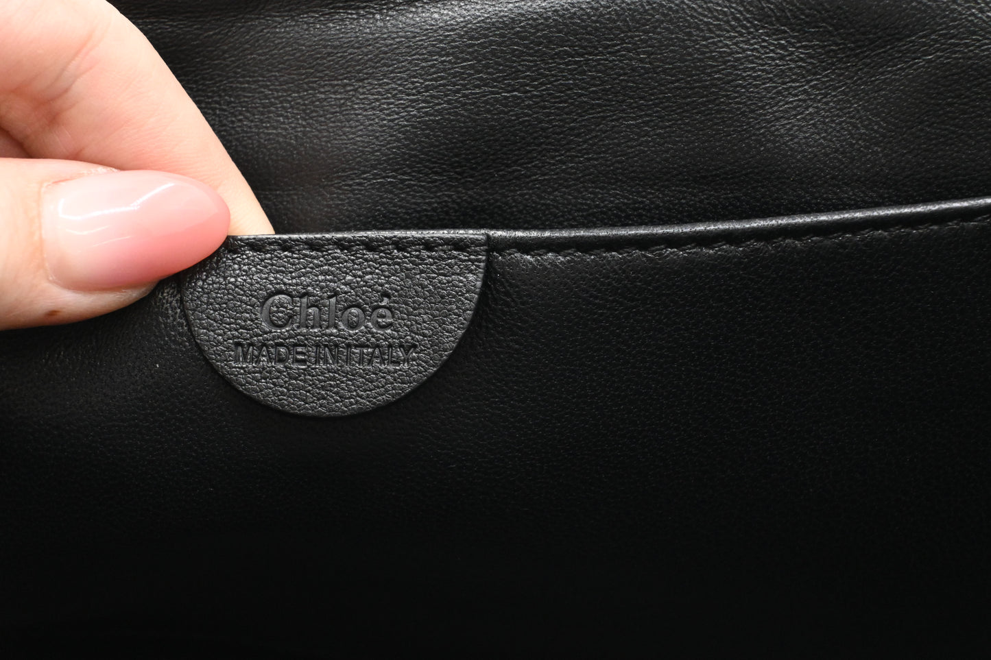 Chloe Elsie Shoulder Bag in Black Leather