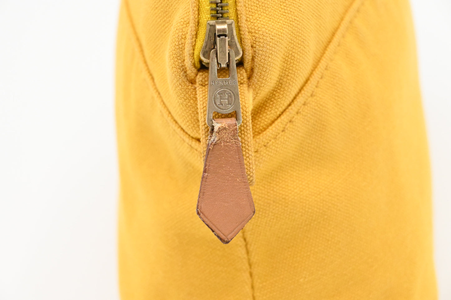 Hermes Bolide Pouch 25 in Yellow Canvas