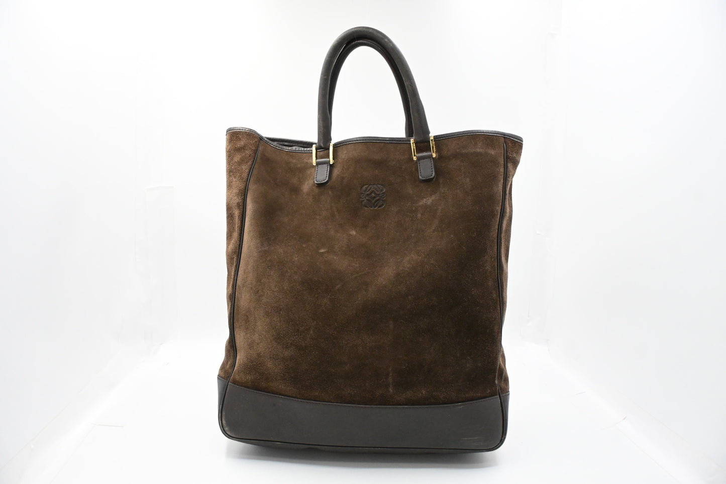 Loewe Tote Bag in Brown Suede Leather