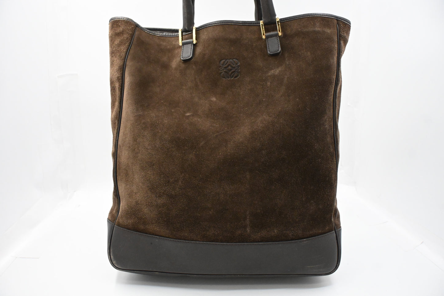 Loewe Tote Bag in Brown Suede Leather