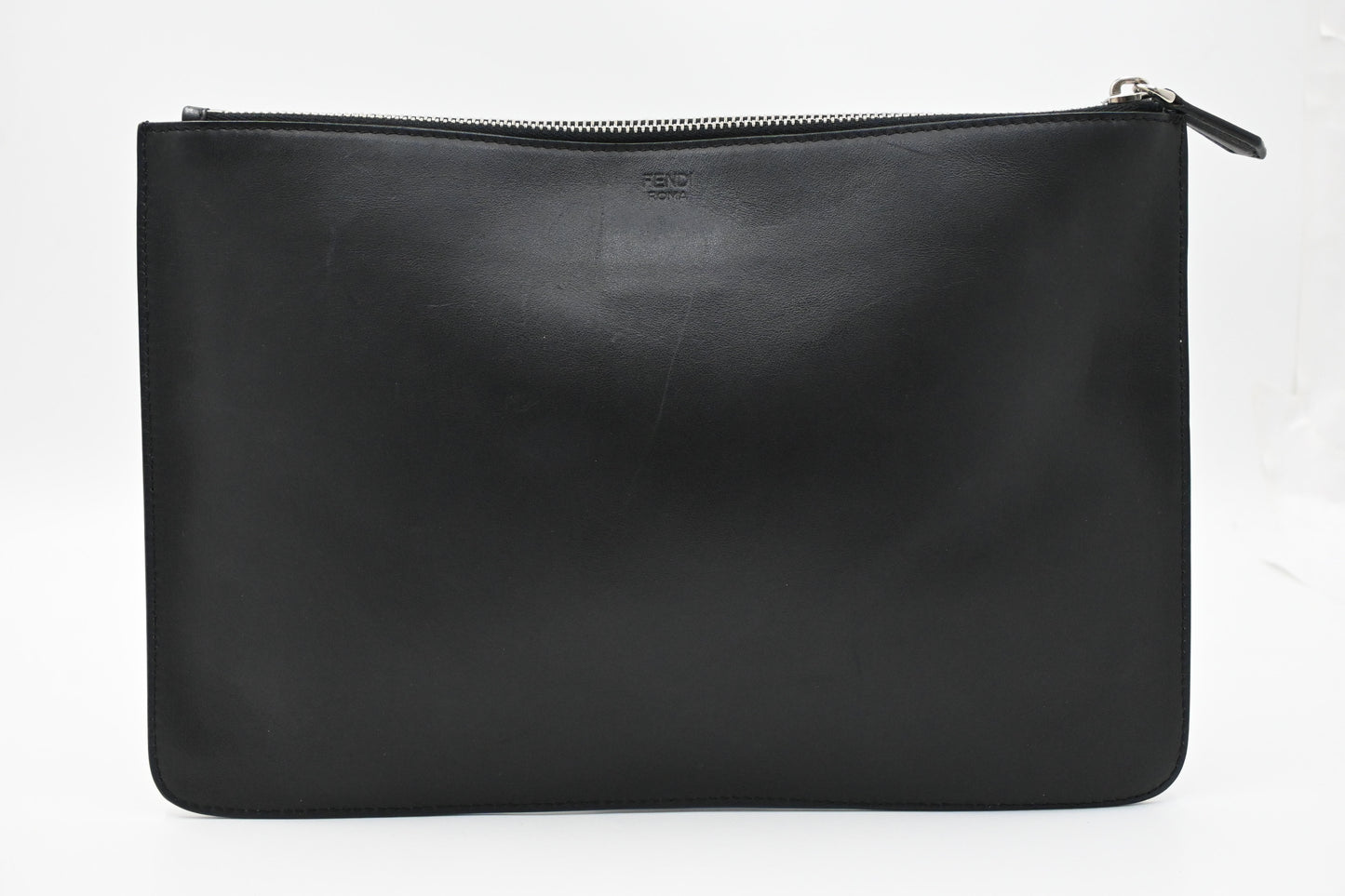 Fendi Monster Clutch in Black Leather